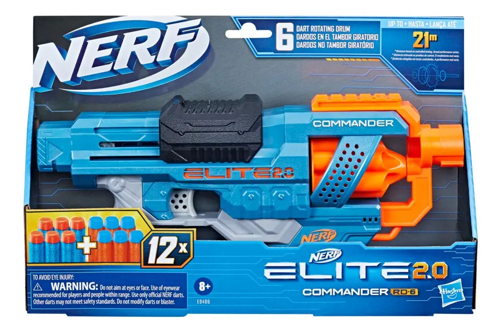 Lança Dardos Nerf Elite 2.0 Commander RD-6 3
