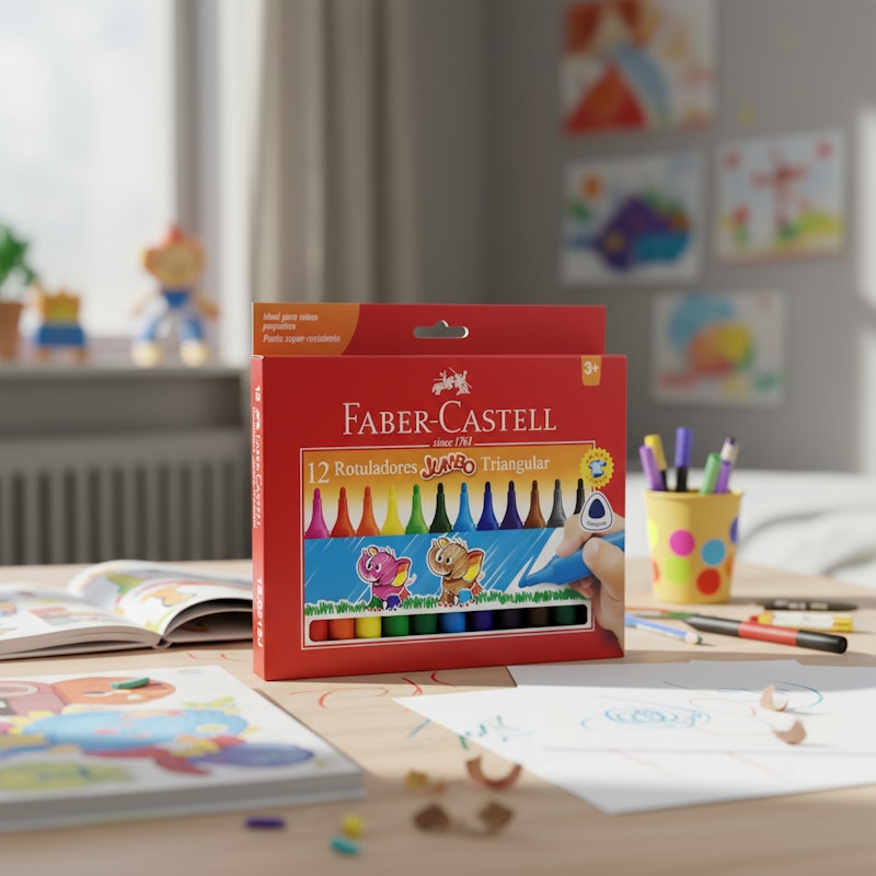 Canetinha Triangular Jumbo 12 Cores Faber-Castell 5