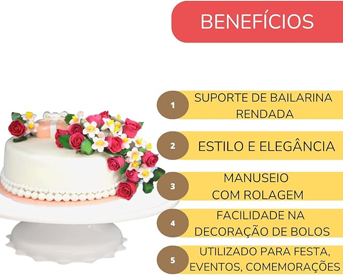 Bailarina para Bolo Giratório 32 cm 2