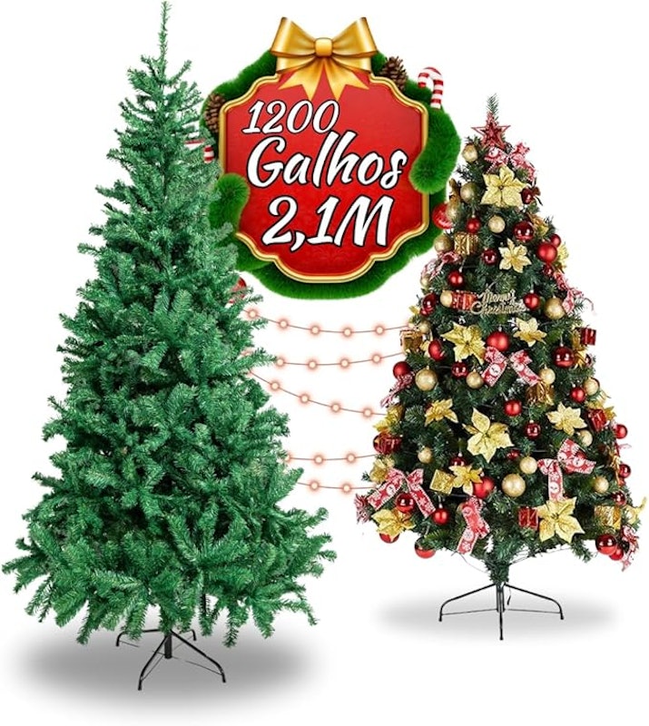 Árvore de Natal Pinheiro Canadense Luxo 2,10 m 1