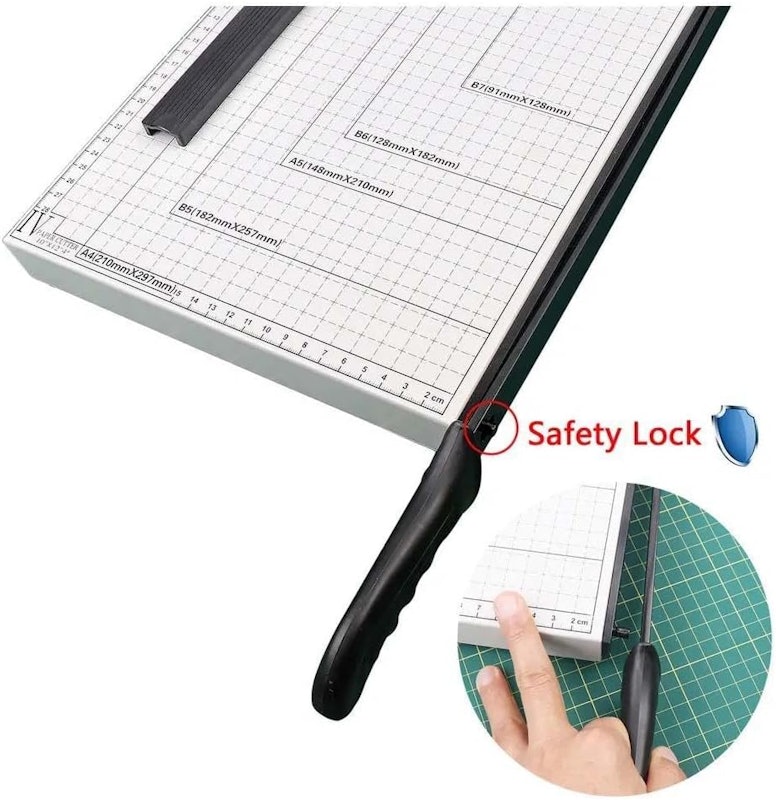 Guilhotina Base em Aço 30 cm Papel A4 até 10 Folhas C/Trava 5