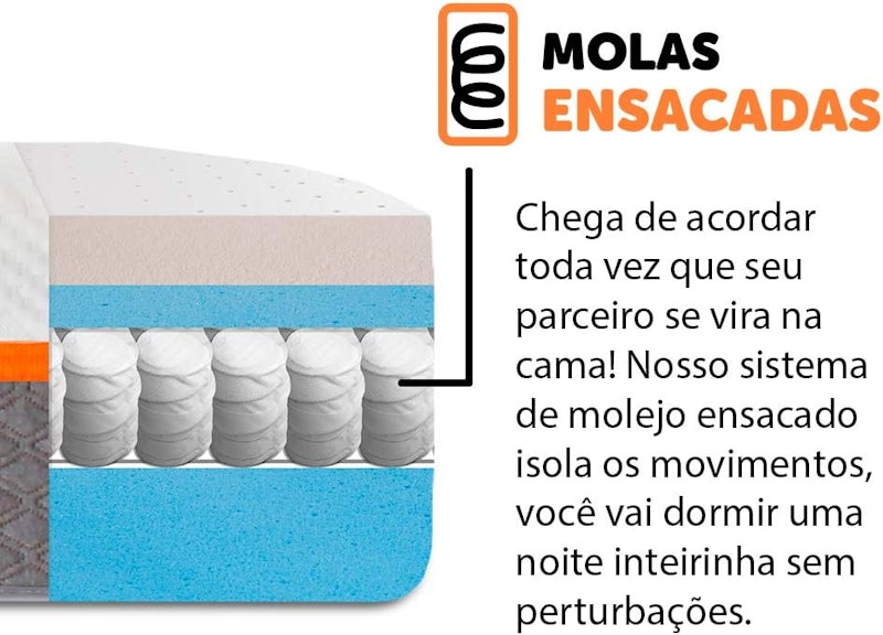 Colchão King Molas Ensacadas Látex Biotipo 5