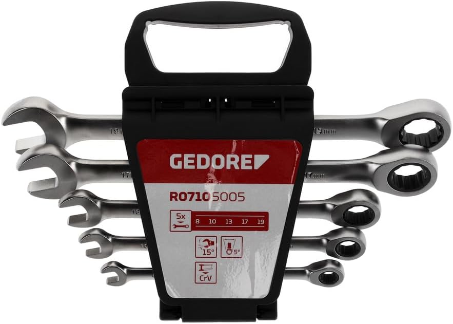 Jogo de Chaves Combinadas com Catraca 5 Peças Gedore Red 1