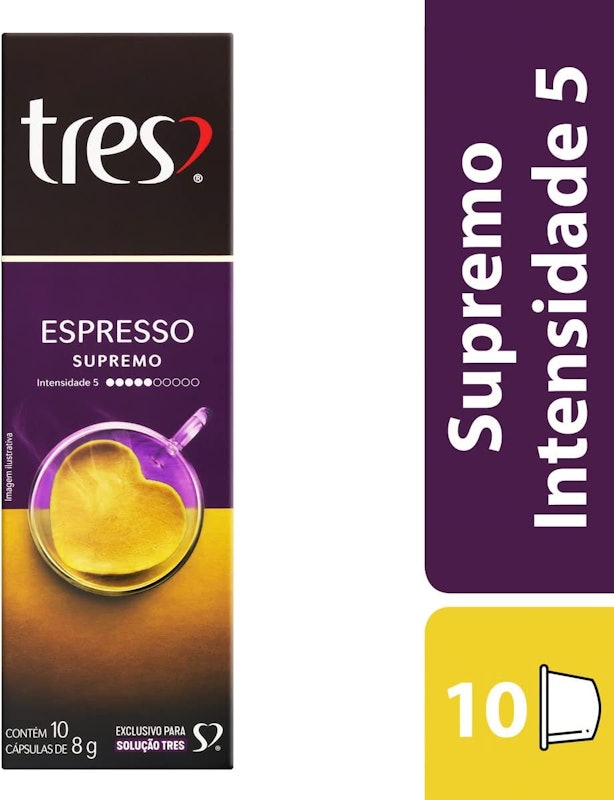 Cápsula de Café Espresso Supremo TRES 3 Corações 2