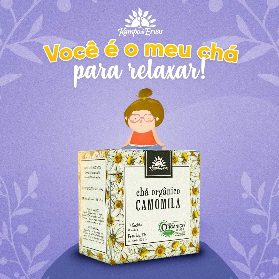 Camomila Orgânica em Sachê Kampo de Ervas 4