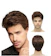 DAIACES Peruca Masculina Marrom Curta 1
