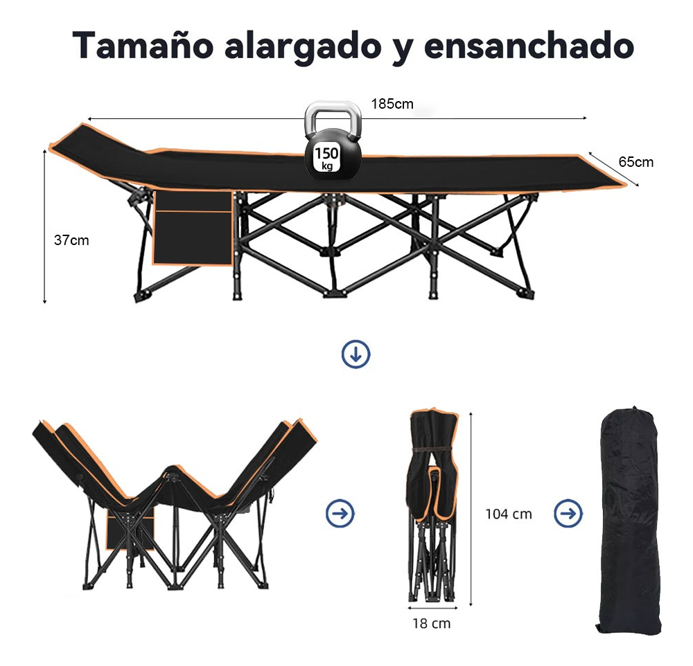 Cama Dobrável Portátil para Camping 3