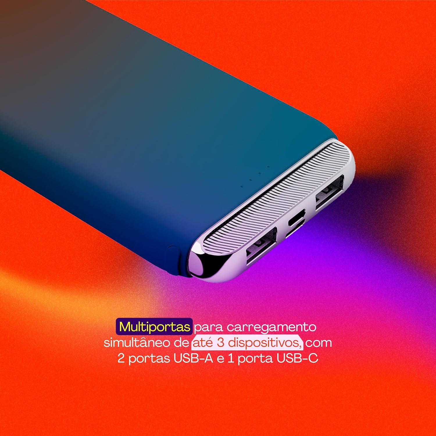 Carregador Portátil Azul – 12000 mAh 3