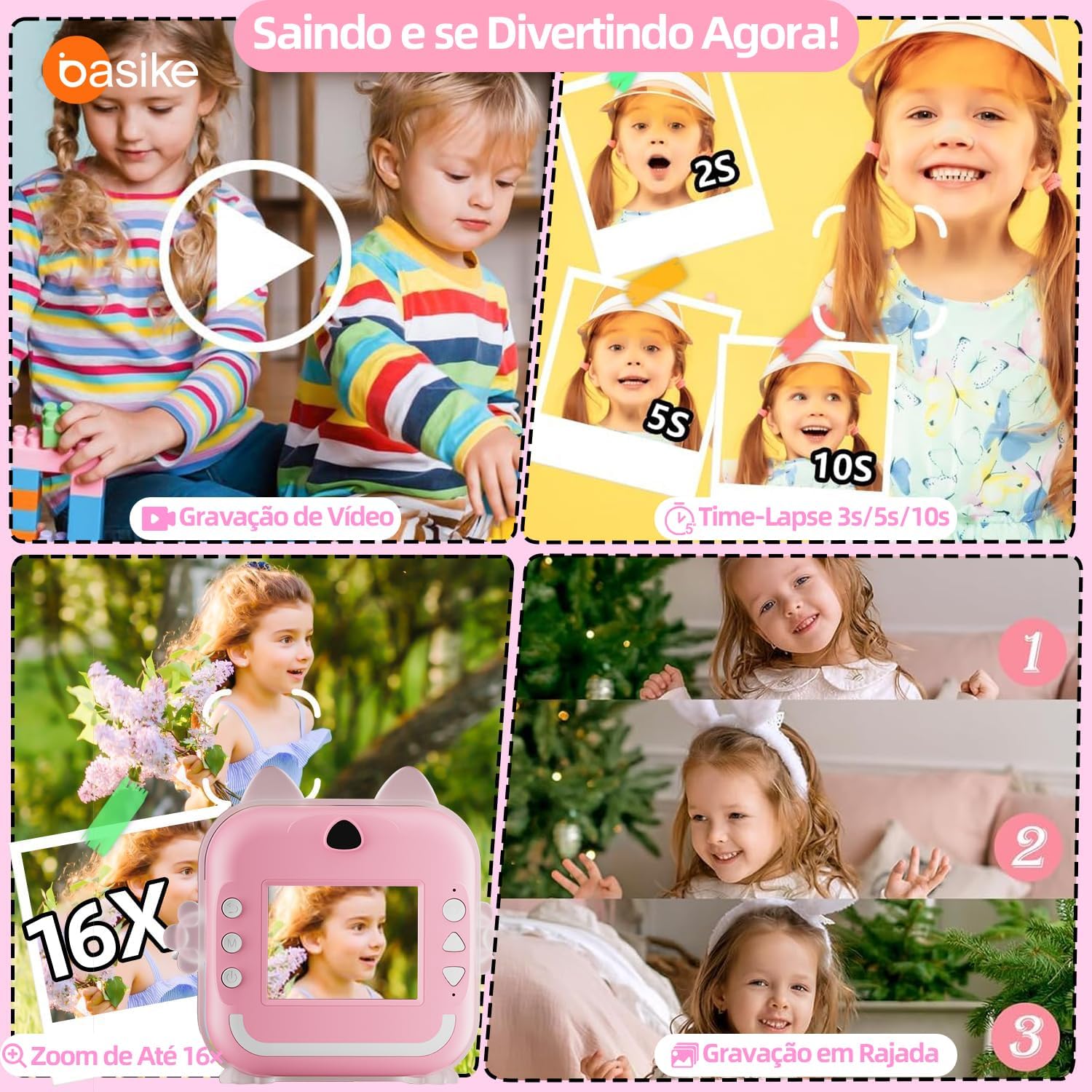 Câmera Infantil Digital e Instantânea 4