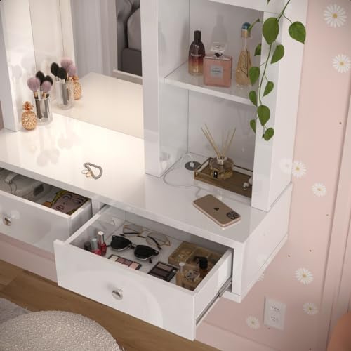 Penteadeira Camarim Suspensa com LED e USB Princess 3