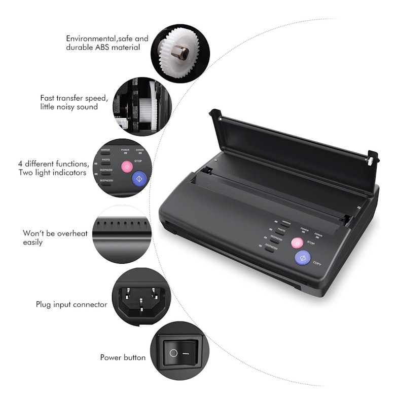 Máquina de Estêncil para Tatuagem, Copiadora Térmica 2