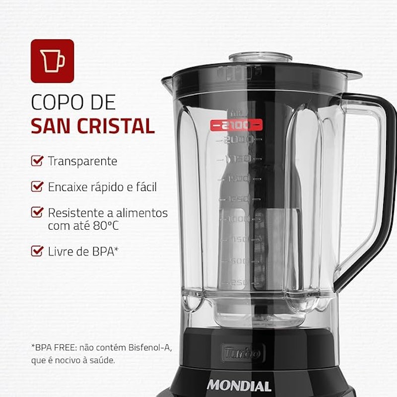 Liquidificador Mondial Turbo Black 3