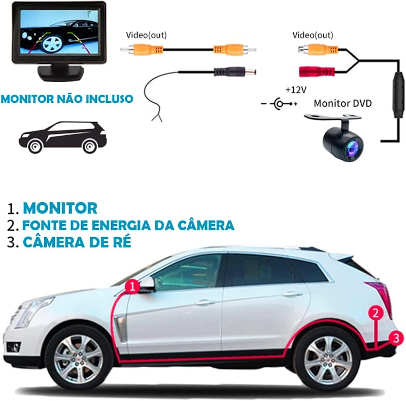 Câmera de Ré Automotiva Colorida Onyk 5