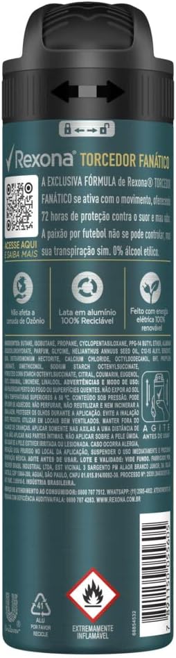 Desodorante Antitranspirante Rexona Torcedor Fanático 2