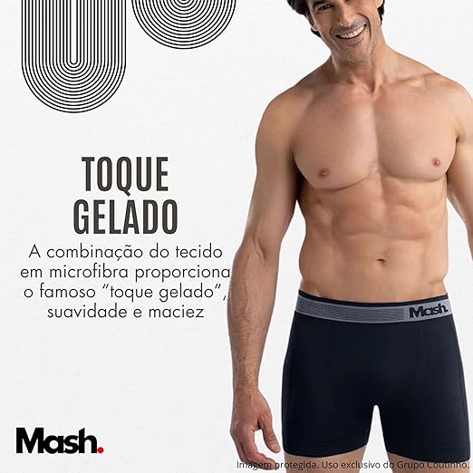 Cueca Boxer Microfibra Sem Costura  3
