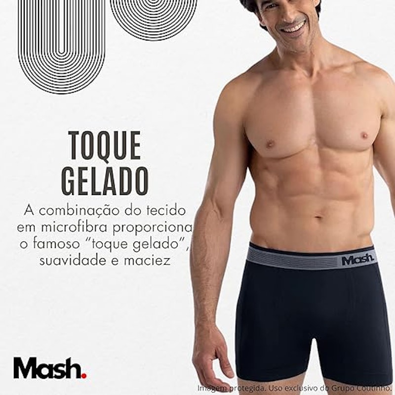 Cueca Boxer Microfibra Sem Costura 3