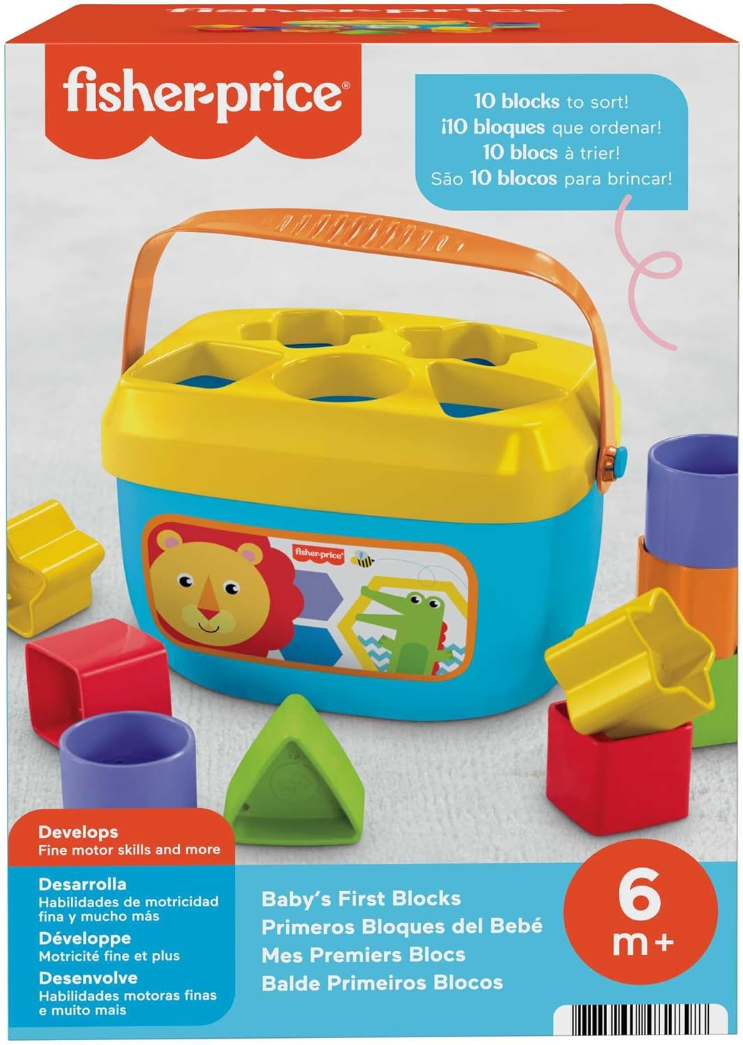 Brinquedo para Bebês Balde Primeiros Blocos 3