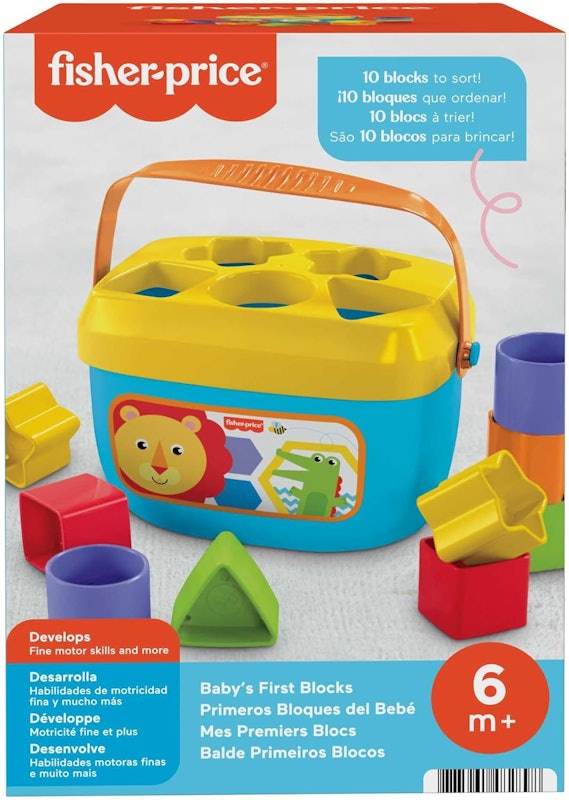 Brinquedo para Bebês Balde Primeiros Blocos 3