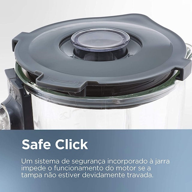 Liquidificador em Inox com Jarra de Vidro Gourmand Gris 4