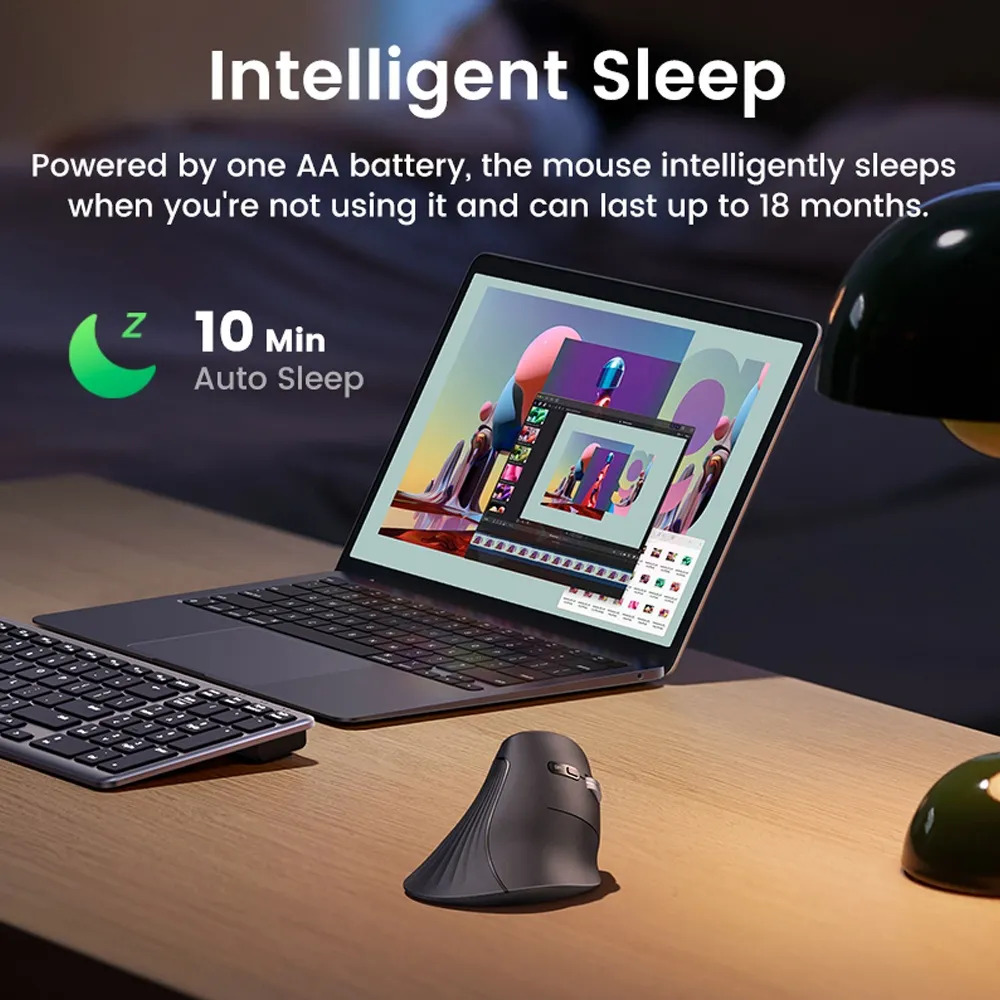 Mouse Bluetooth sem Fio Vertical Ugreen 5