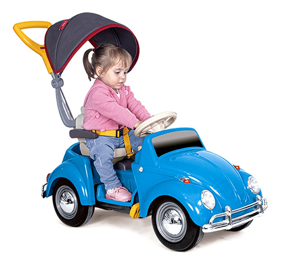 Bubblecar Carrinho Infantil Clássico 2 em 1 Passeio com Empurrador e Pedal 2