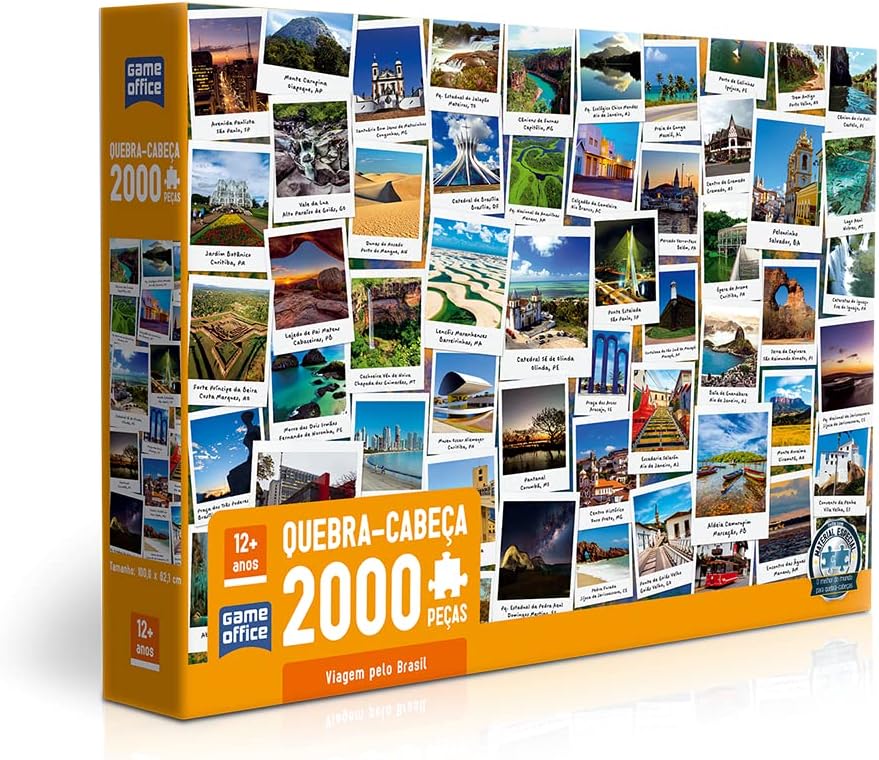 Quebra-Cabeça 2000 Peças Viagem Pelo Brasil 1
