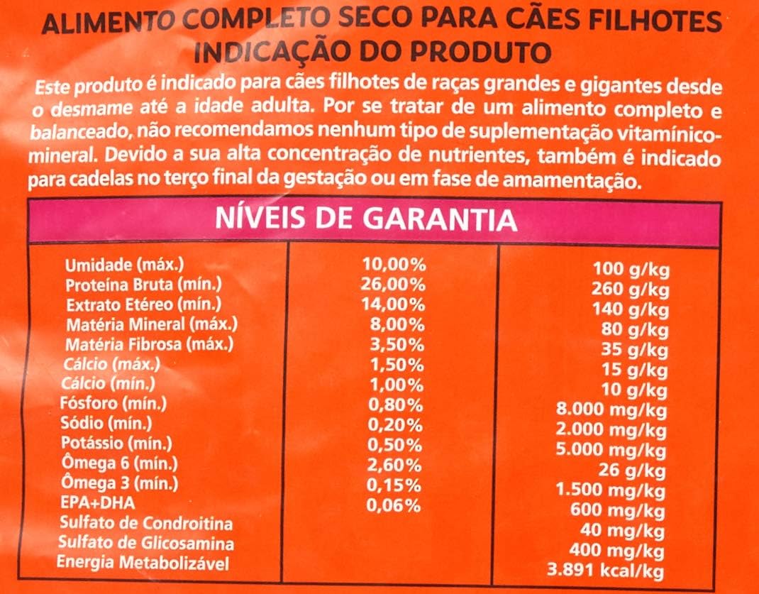 GoldeN Mega Cães Filhotes Porte Grande & Gigantes Frango & Arroz 4