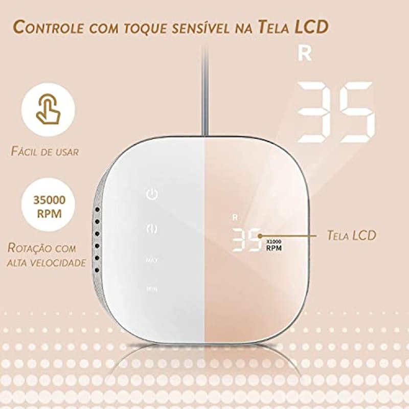 Lixadeira Motor Elétrica Unhas Nail Drill Digital 2