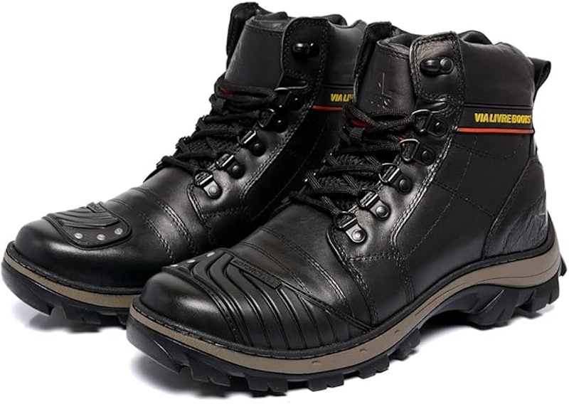 Bota Motociclista em Couro Legítimo com Proteção Marcha 3