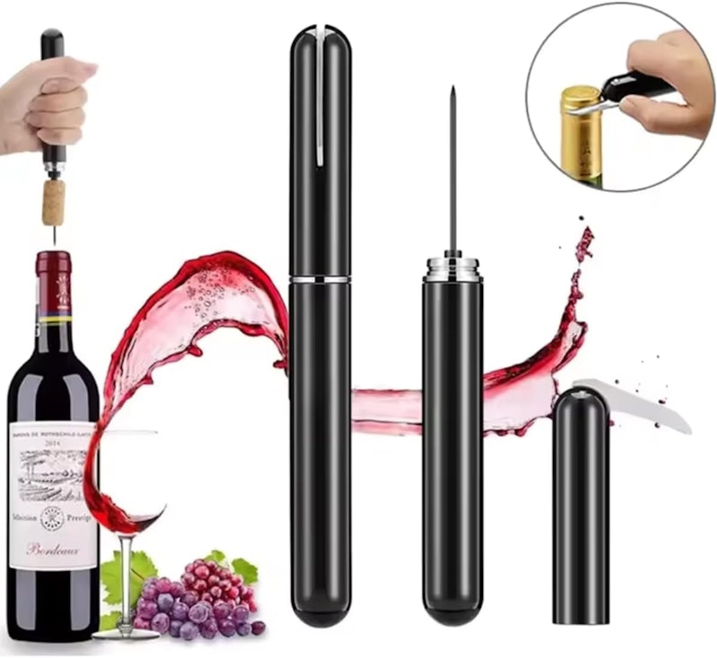 Saca-Rolha Abridor de Vinho Pneumático Bomba Ar Pressão Agulha 3
