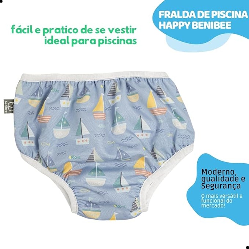 Fralda de Piscina Reutilizável Ecológica Happy 3