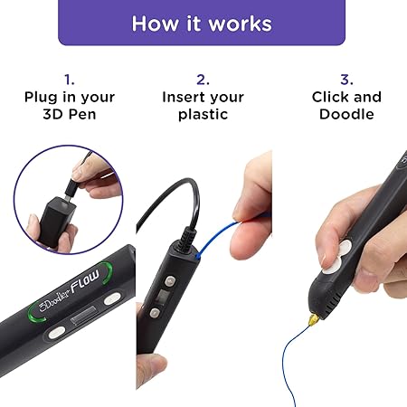 Caneta de Impressão 3D 3Doodler Flow Essentials 3