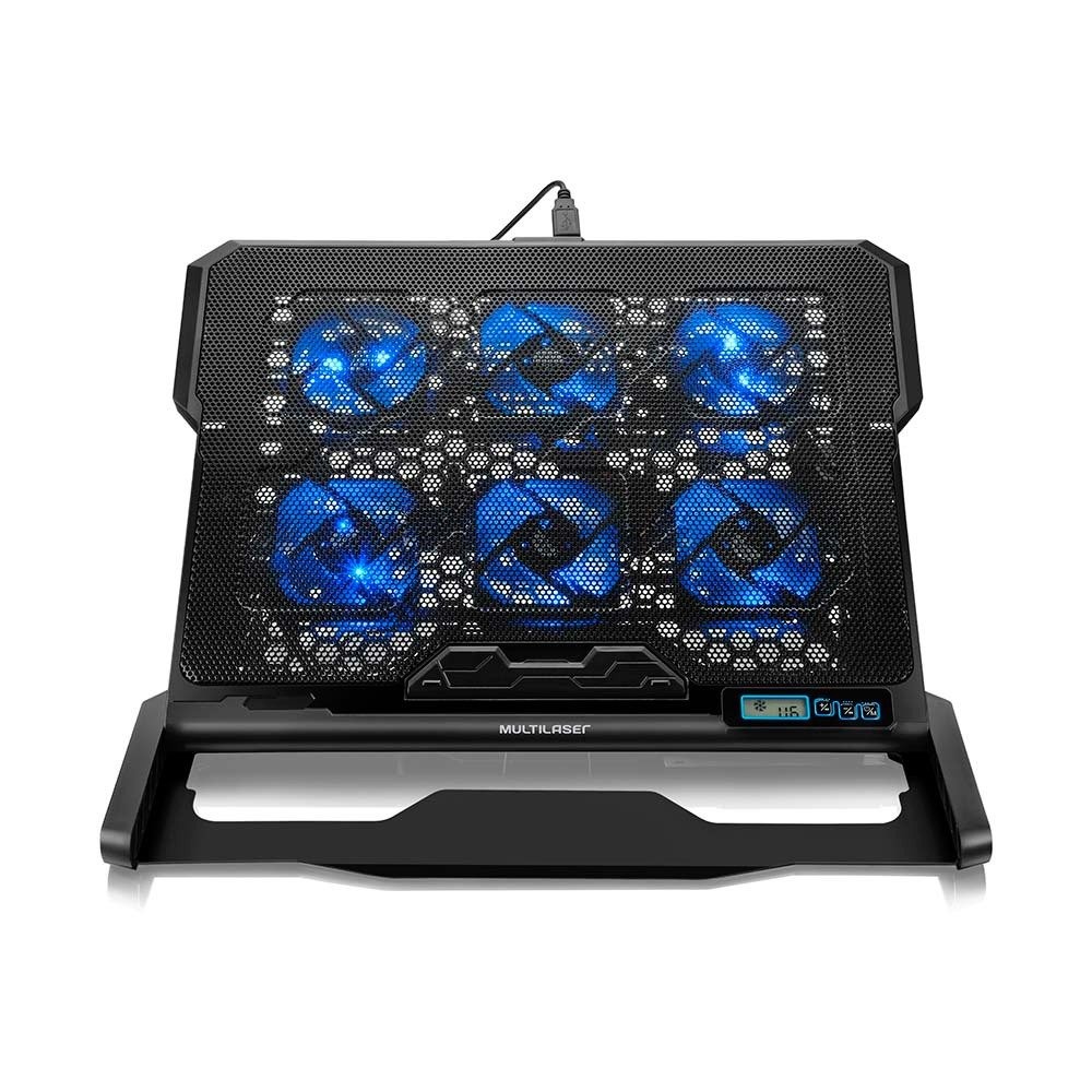 Cooler para Notebook com 6 Fans LED Azul Hexa 2