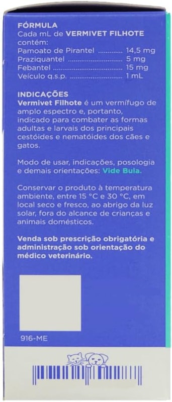 Vermífugo Vermivet Filhote 5