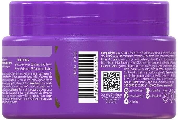 Máscara Meu Liso Matizadora Loiro Salon Line 4