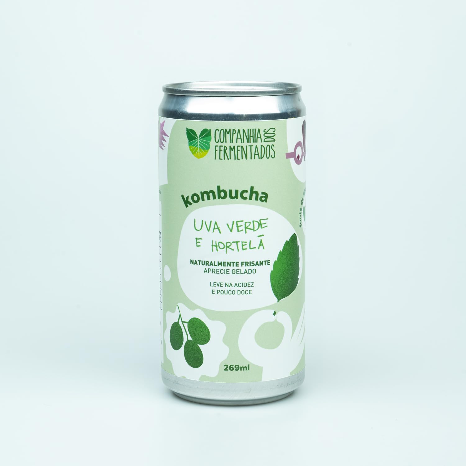 Kombucha de Uva Verde com Hortelã 1