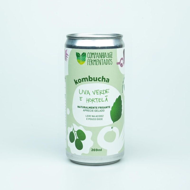 Kombucha de Uva Verde com Hortelã 1