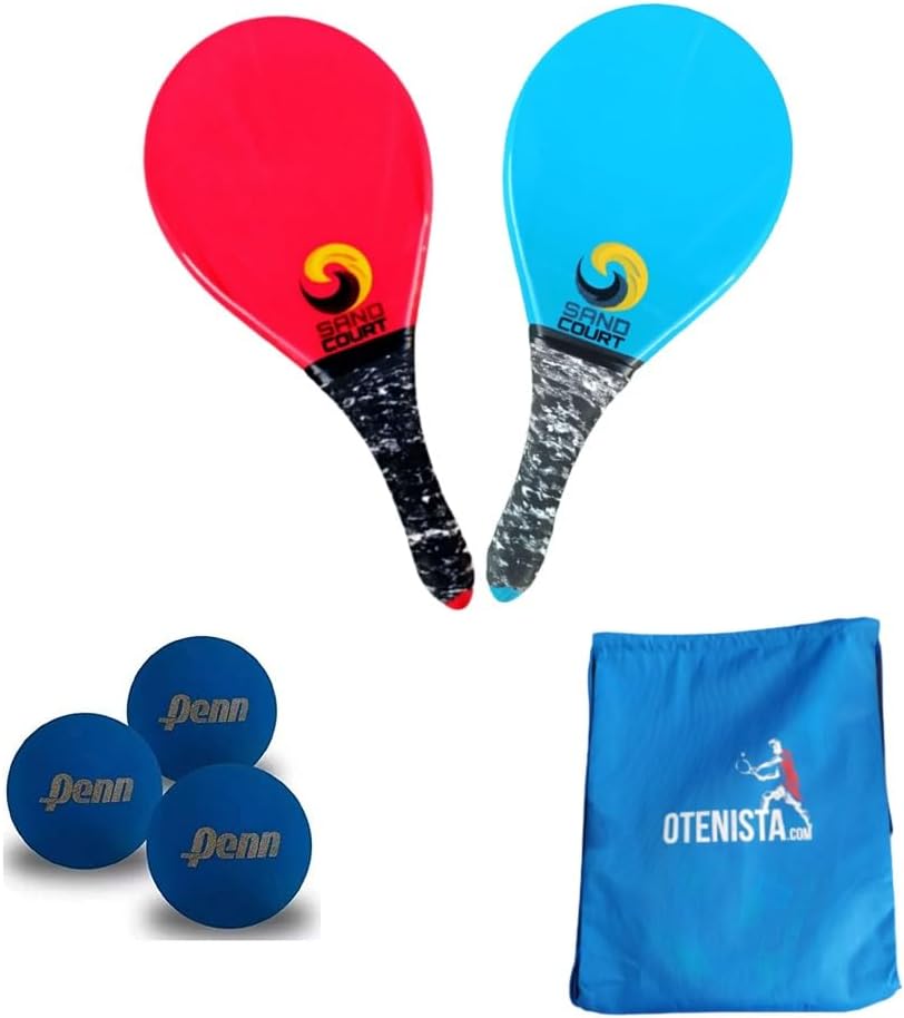 Kit 2 Raquetes de Frescobol Polímero + 3 Bolas 4