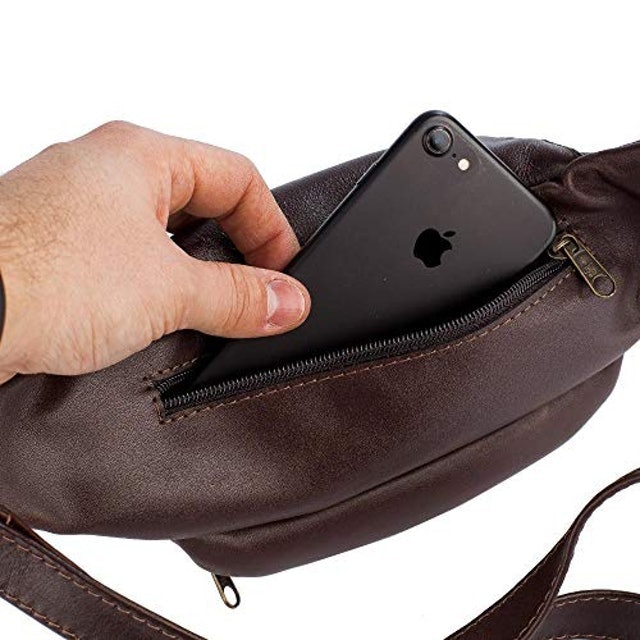 Pochete Masculina de Couro David 4