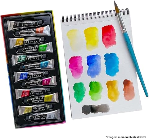 Aquarela Bisnaga Misci com 12 Cores 4