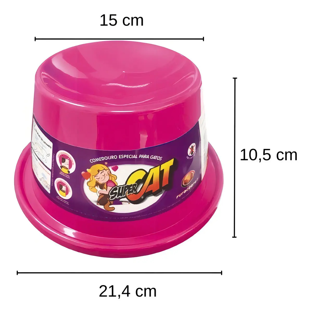 Comedouro Plástico Gato Super Cat 3