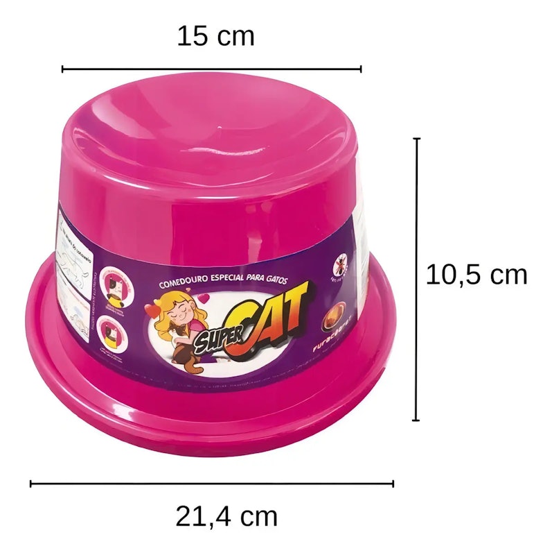 Comedouro Plástico Gato Super Cat 3