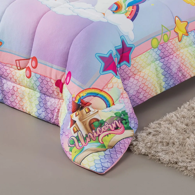Edredom Infantil Solteiro Dream Unicórnio 3