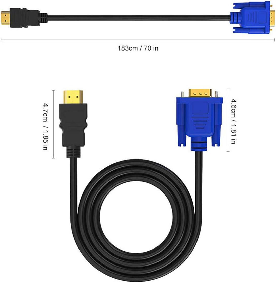 Cabo Conversor HDMI para VGA 1080p 4