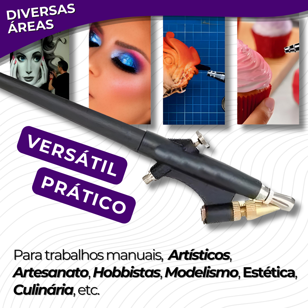 Kit Aerógrafo com 6 Peças 3