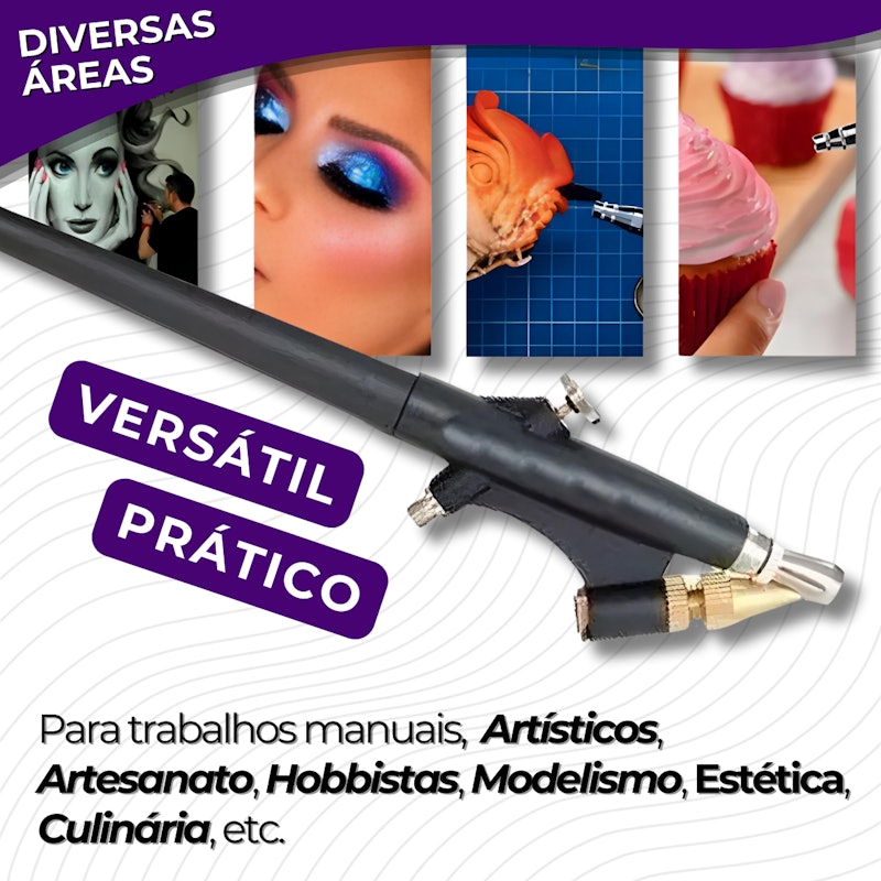 Kit Aerógrafo com 6 Peças 3