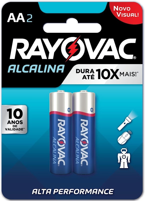 Pilha Alcalina Rayovac AA2 1