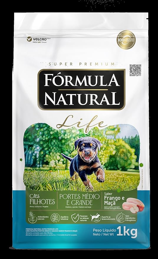 Ração Super Premium Life Cães Filhotes Portes Médio e Grande 1