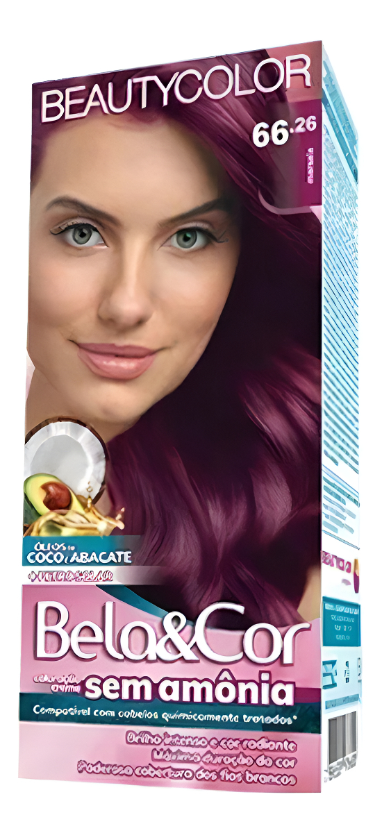 Coloração Bela&Cor Sem Amônia 66.26 Marsala 1