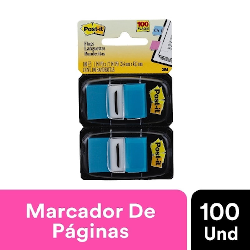 Marcador de Página Adesivo Azul 4